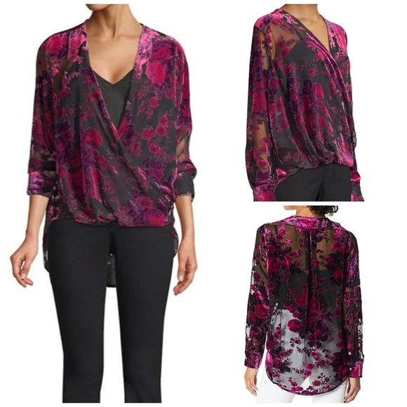 Likely Tops - SOLD LIKELY velvet burnout blouse size L